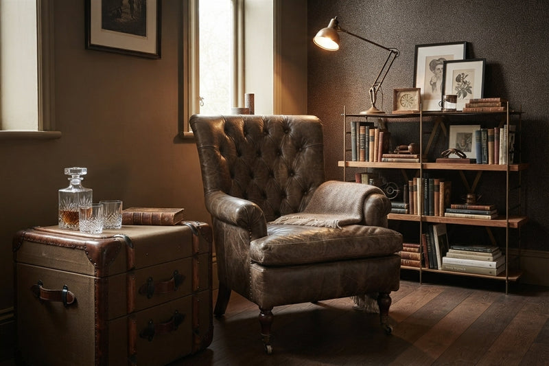Bespoke Accent Seating: Custom Leather Armchair & Club Chair