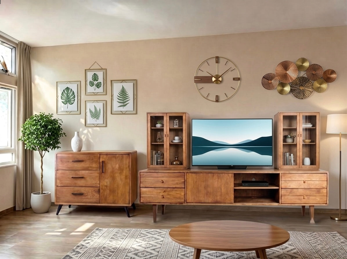 Kyle Rubberwood TV Stand