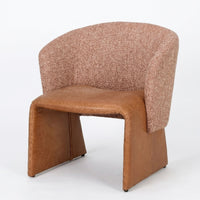 Ember Leather & Linen Accent Chair