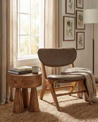 Haven Solid Wood Leather Chair