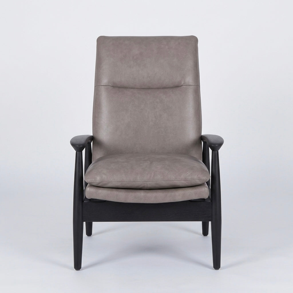 Origin Solid Wood Leather Lounge Chair