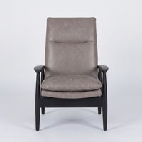 Origin Solid Wood Leather Lounge Chair