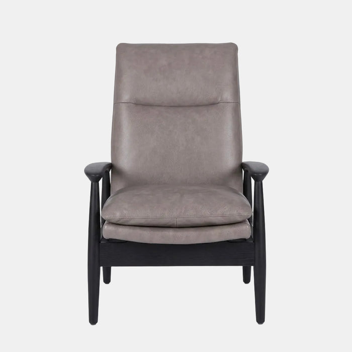 Origin Solid Wood Leather Lounge Chair