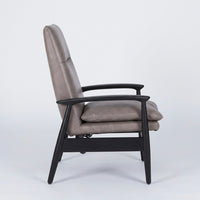 Origin Solid Wood Leather Lounge Chair