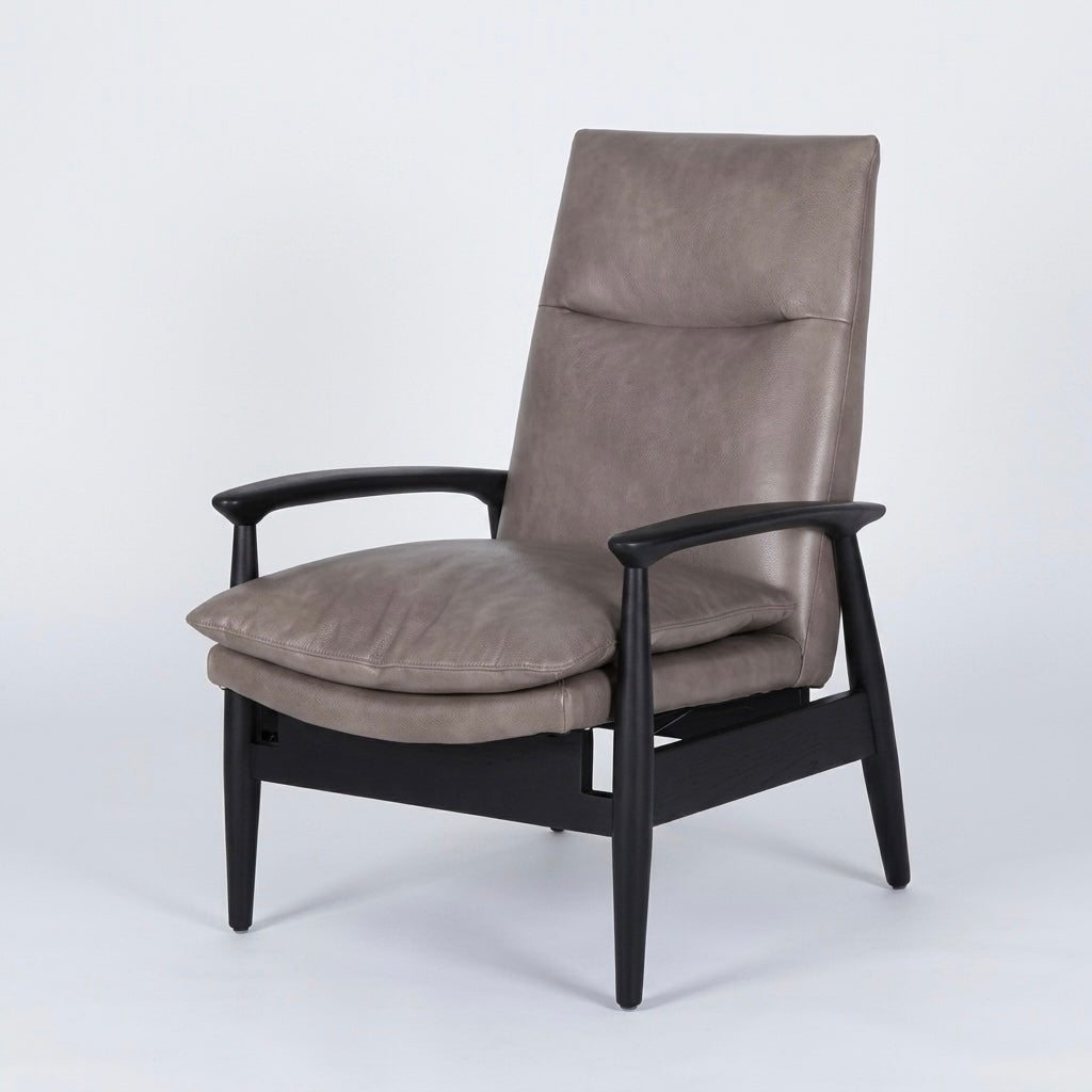Origin Solid Wood Leather Lounge Chair