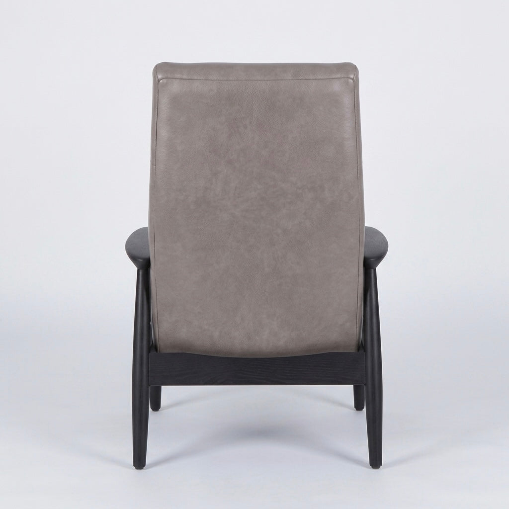 Origin Solid Wood Leather Lounge Chair
