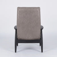Origin Solid Wood Leather Lounge Chair