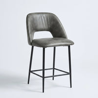 Urban Metal Leather Bar Stool