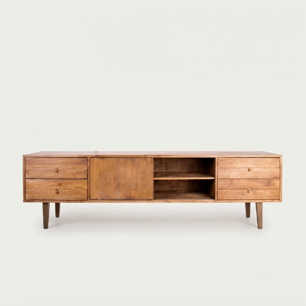 Kyle Rubberwood TV Stand