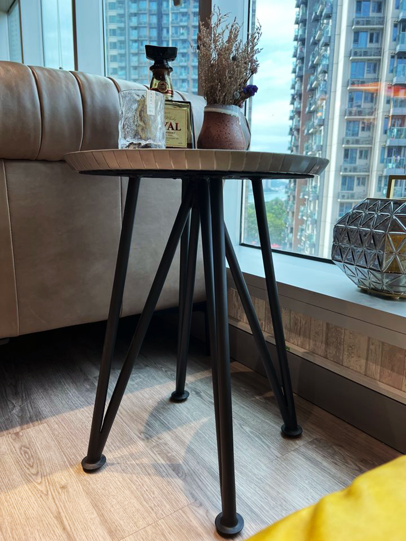 Aura Brass & Metal Side Table