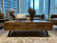 Nordic Industrial Rubberwood Coffee Table