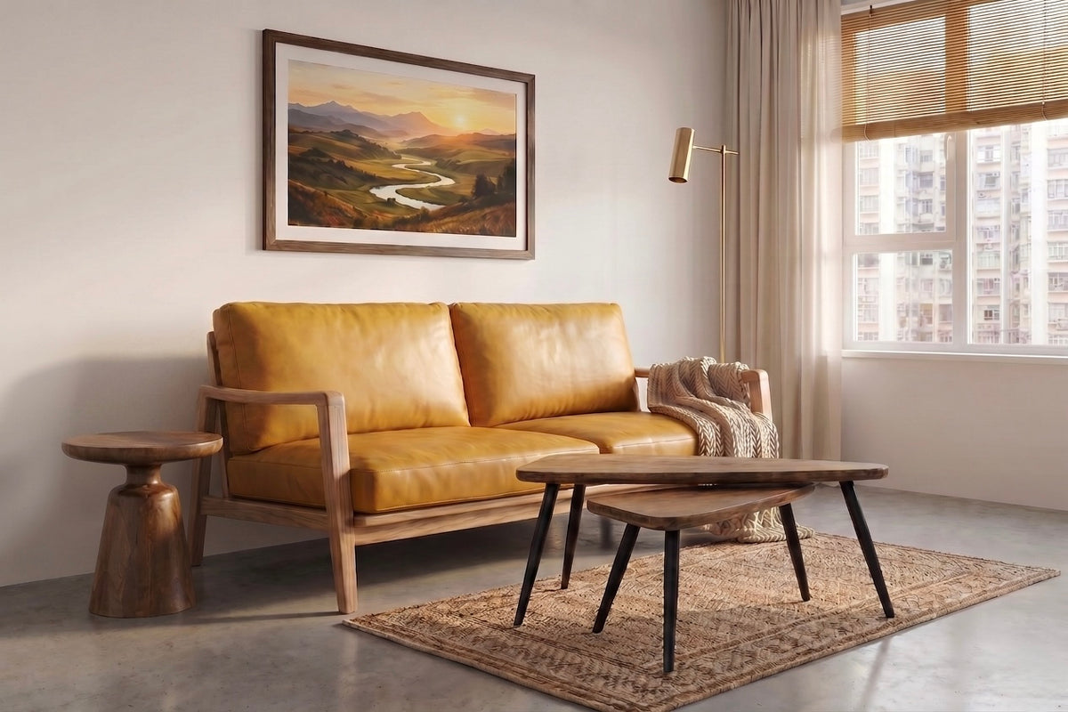 Timmy Ash Leather Sofa