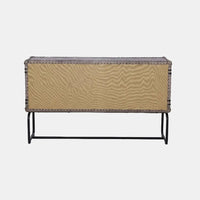 Saddle-Frame Leather Cabinet