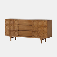 Circle-Relief Poplar Cabinet
