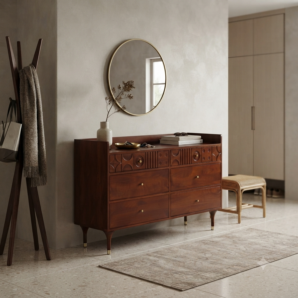 Heritage Carved Poplar Cabinet