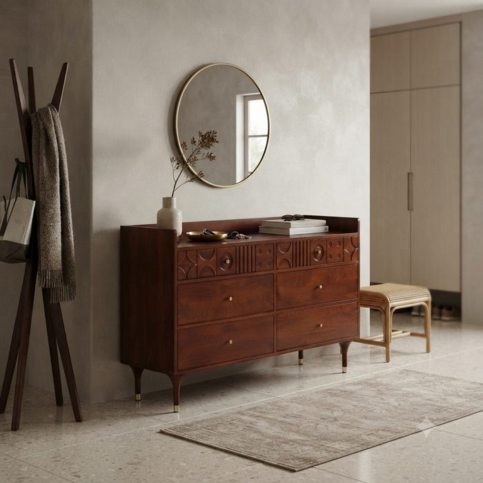 Heritage Carved Poplar Cabinet