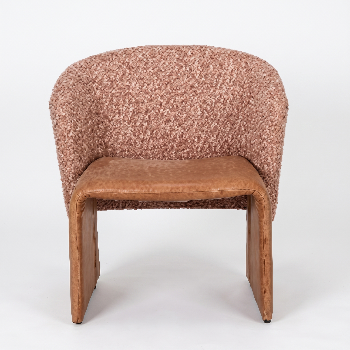 Ember Leather & Linen Accent Chair