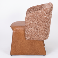 Ember Leather & Linen Accent Chair