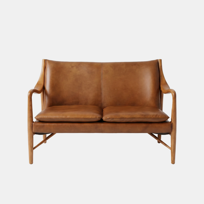 Kiannah Ash Leather Sofa