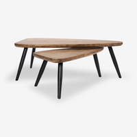 Vera Rubber Wood Industrial Coffee Table