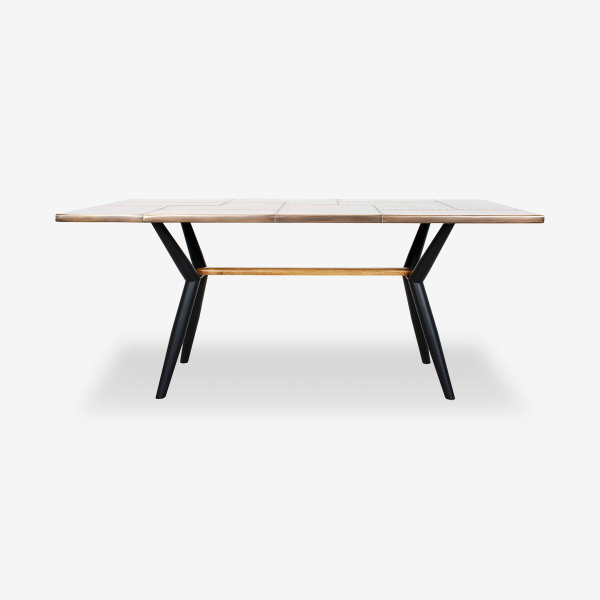 Viv Industrial Rubberwood Dining Table