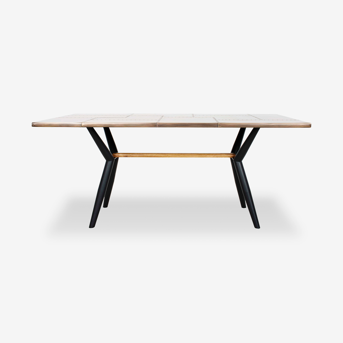 Viv Industrial Rubberwood Dining Table