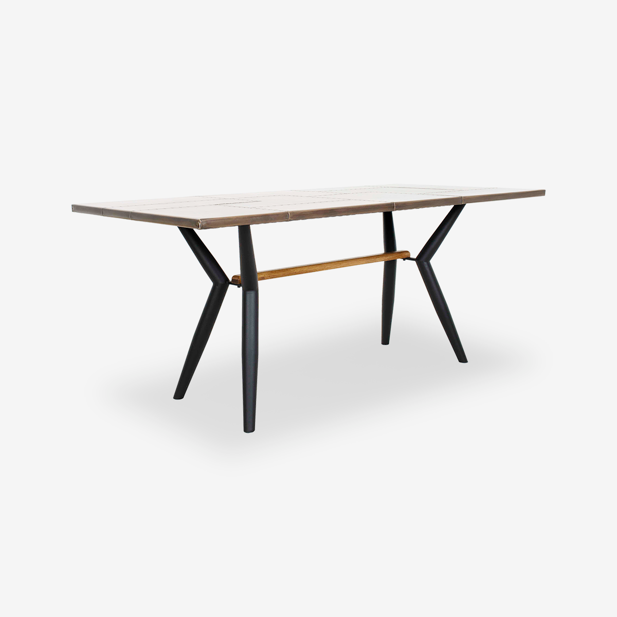 Viv Industrial Rubberwood Dining Table