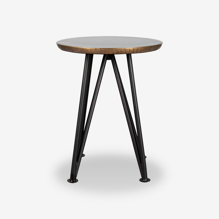 Aura Brass & Metal Side Table