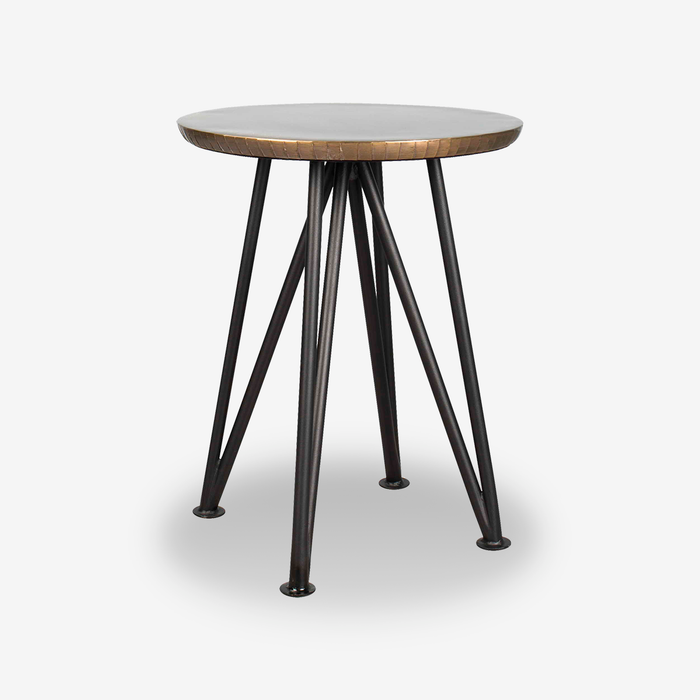Aura Brass & Metal Side Table