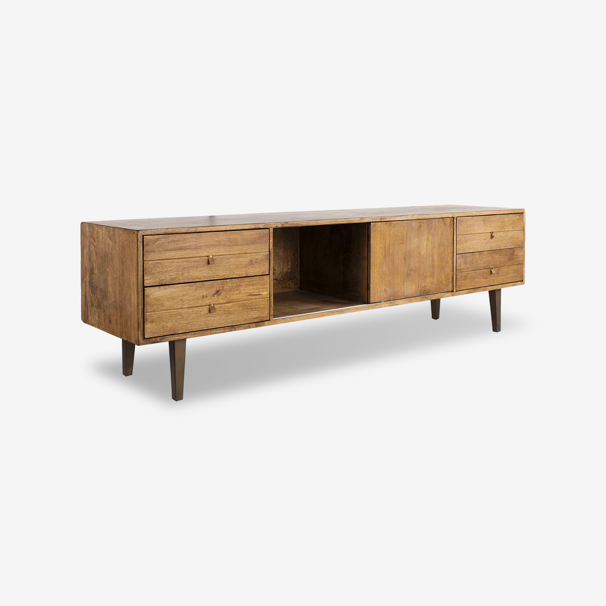 Nordic Heritage Rubber Wood TV Stand