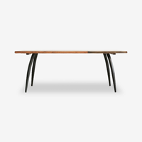 Vera Rubber Wood Industrial Dining Table