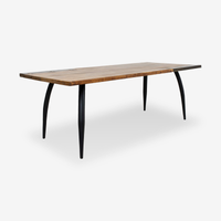 Vera Rubber Wood Industrial Dining Table