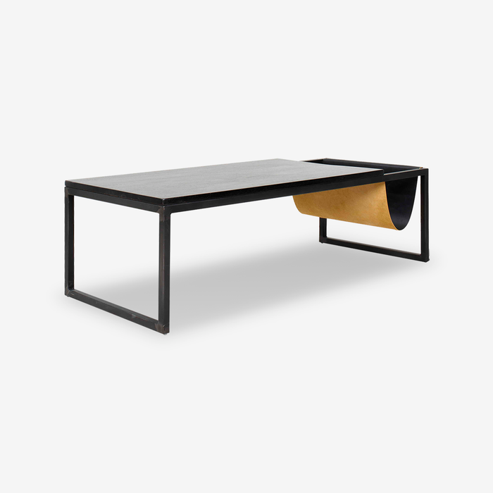 Harmony Leather Wood Coffee Table