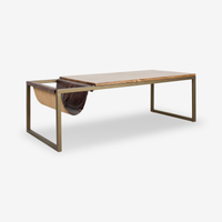 Harmony Leather Wood Coffee Table