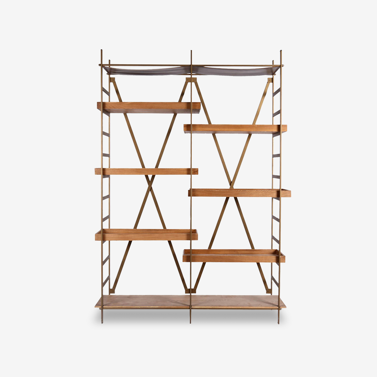 Milo Industrial Geometric Bookcase