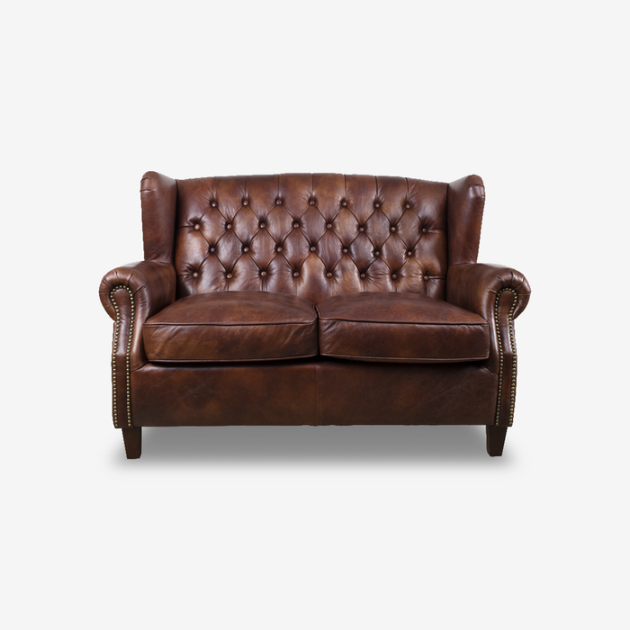 Alison Wingback Leather Sofa