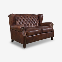 Alison Wingback Leather Sofa
