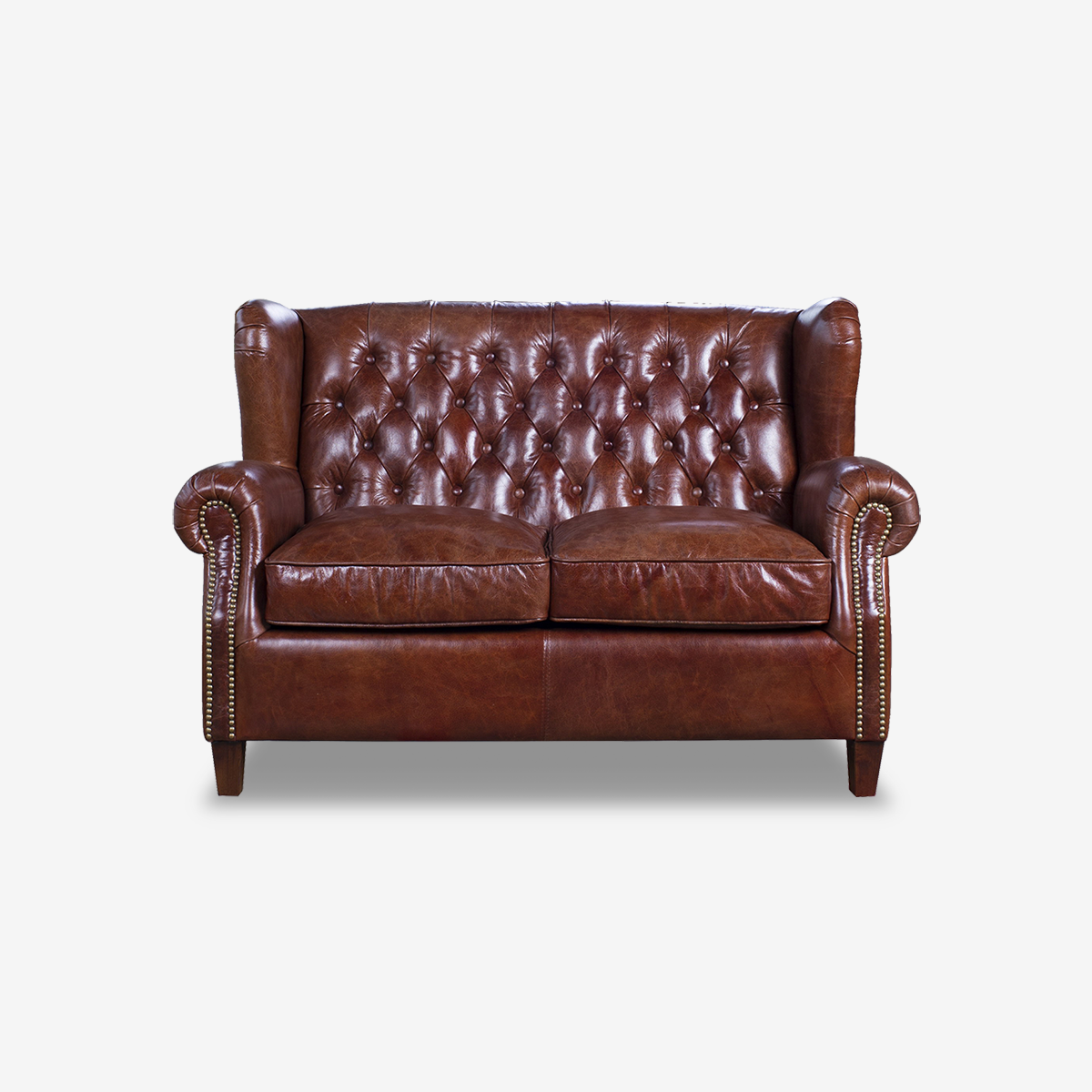 Alison Wingback Leather Sofa