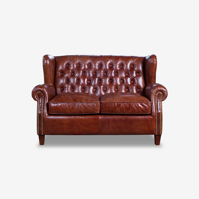 Alison Wingback Leather Sofa