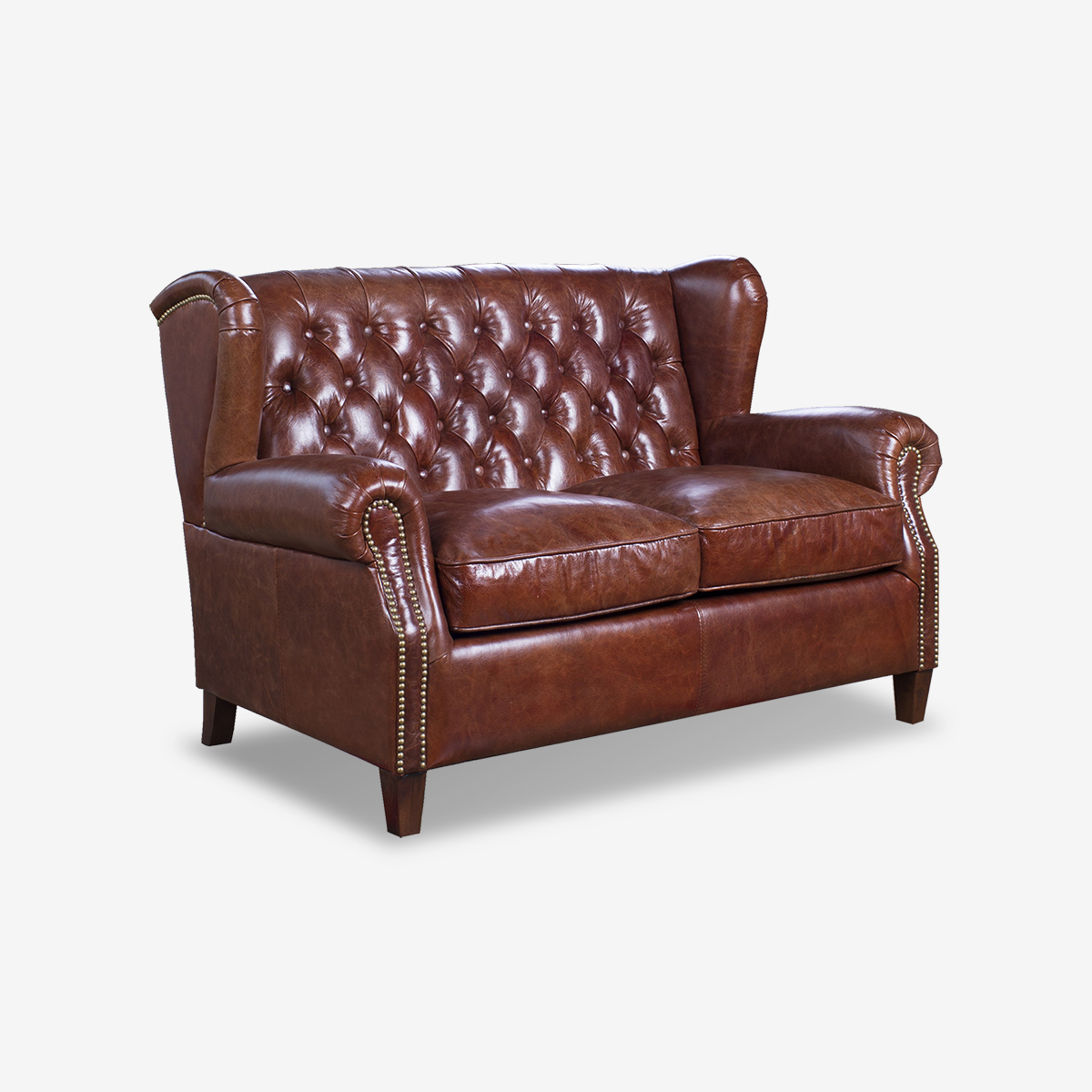Alison Wingback Leather Sofa