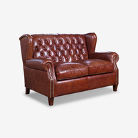 Alison Wingback Leather Sofa