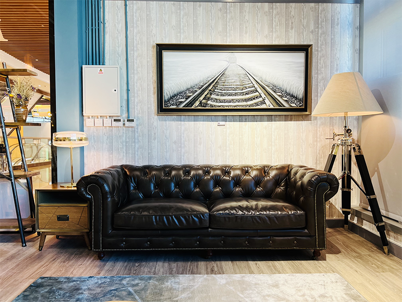 Classic Chesterfield Leather Sofa