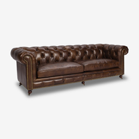 Classic Chesterfield Leather Sofa