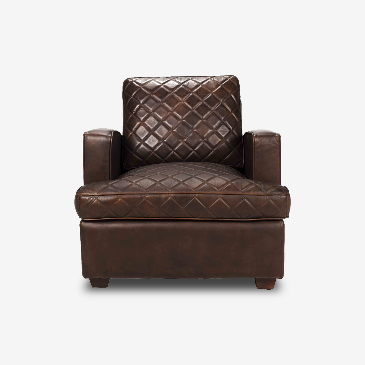 Rhombic Classic Leather Armchair