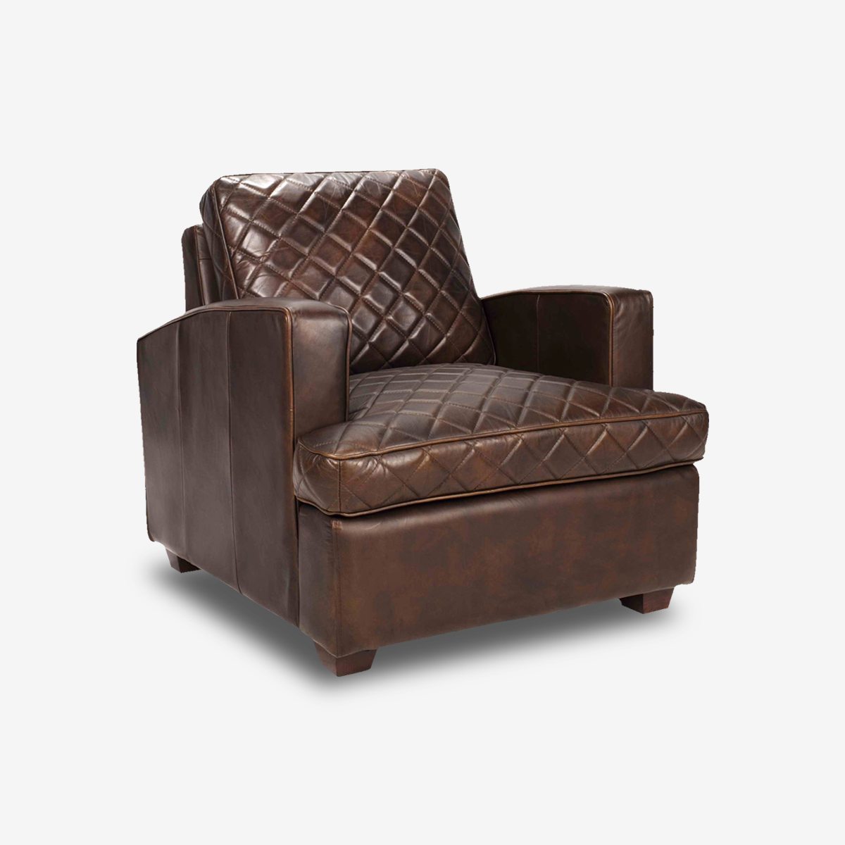 Rhombic Classic Leather Armchair