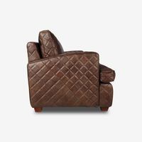 Frank Diamond-Stitch Leather Sofa