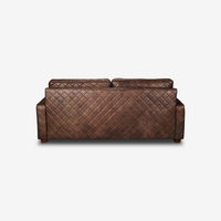 Frank Diamond-Stitch Leather Sofa