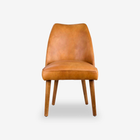 Emmy Leather Solid Wood Dining Chair