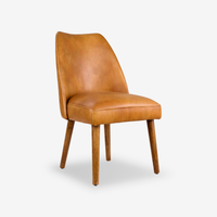 Emmy Leather Solid Wood Dining Chair