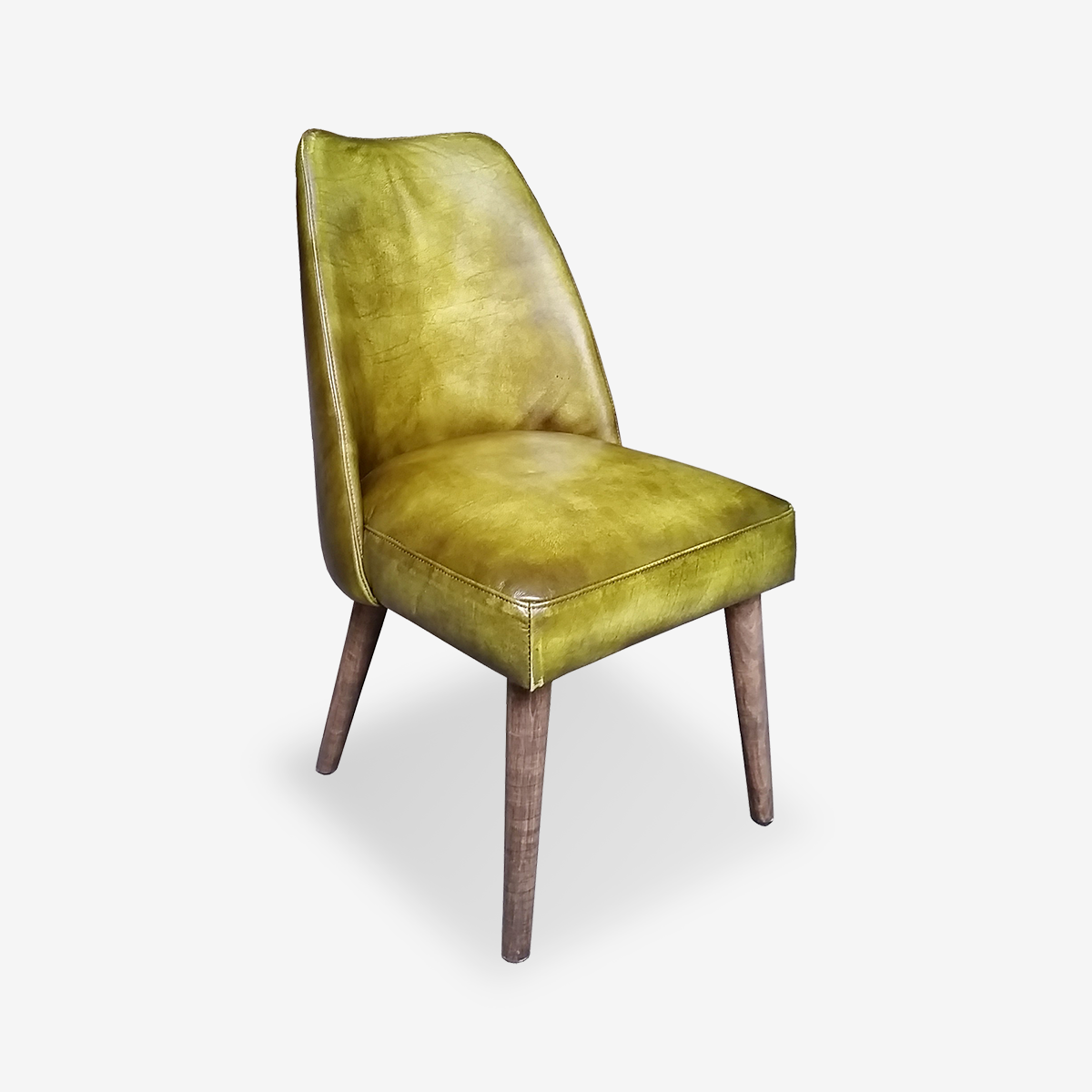 Emmy Leather Solid Wood Dining Chair